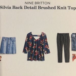 Nine Britton - Silvia Back Detail Brushed Knit Top